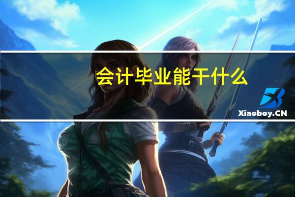 会计毕业能干什么