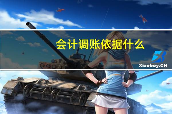 会计调账依据什么