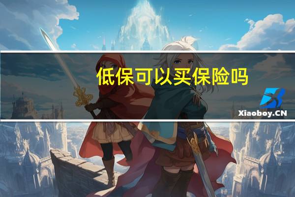 低保可以买保险吗