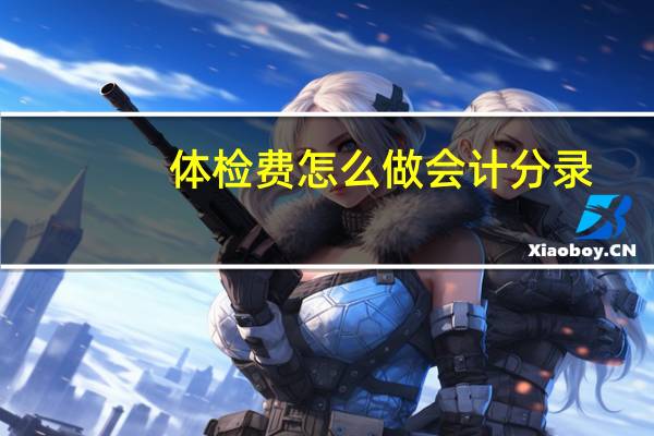 体检费怎么做会计分录