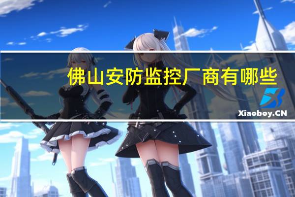 佛山安防监控厂商有哪些