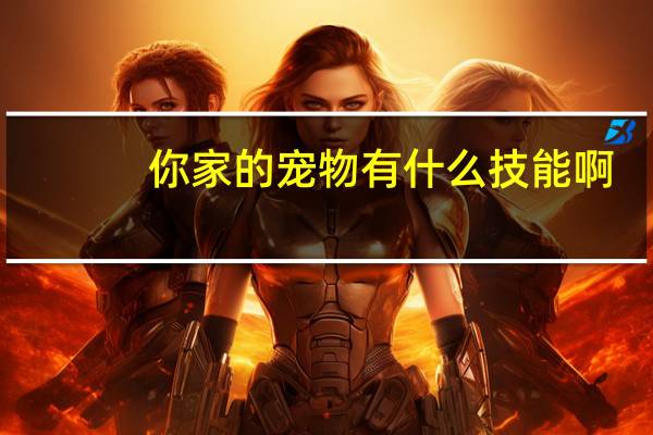 你家的宠物有什么技能啊