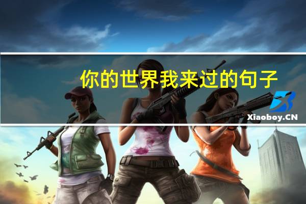 你的世界我来过的句子