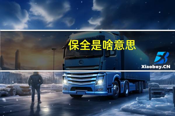 保全是啥意思