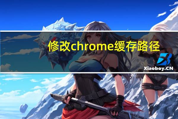 修改chrome缓存路径