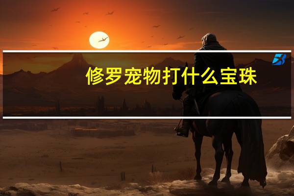 修罗宠物打什么宝珠