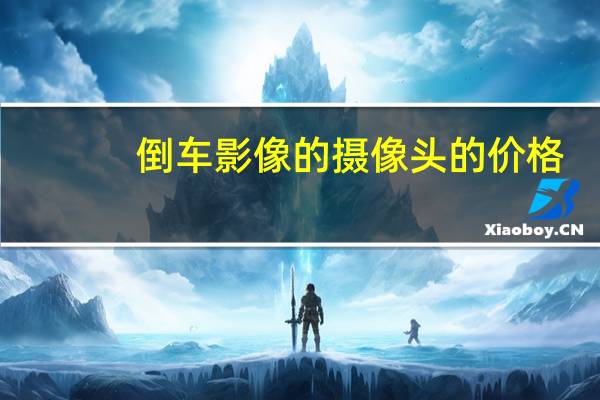倒车影像的摄像头的价格