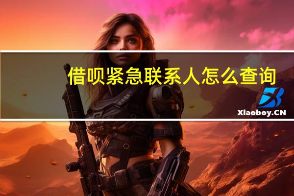 借呗紧急联系人怎么查询