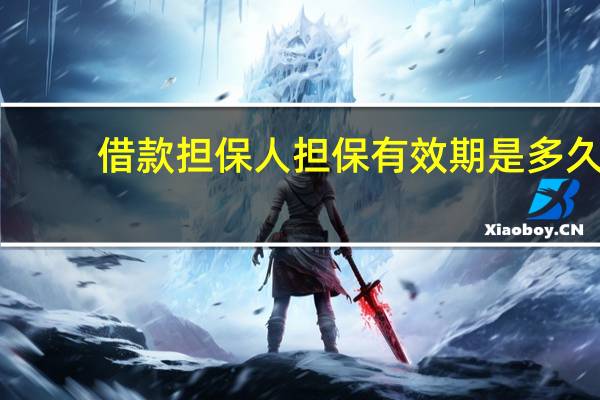 借款担保人担保有效期是多久