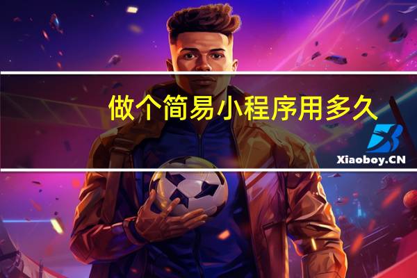 做个简易小程序用多久
