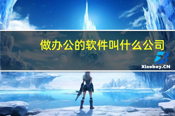 做办公的软件叫什么公司