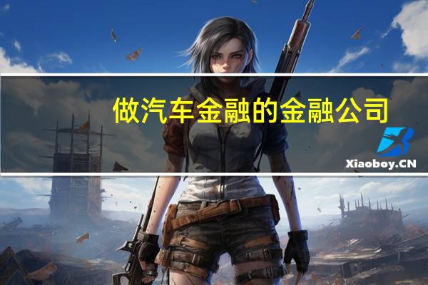 做汽车金融的金融公司