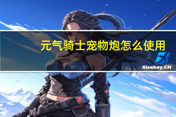 元气骑士宠物炮怎么使用