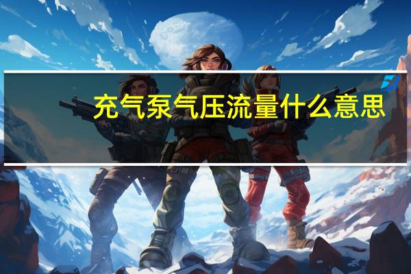充气泵气压流量什么意思