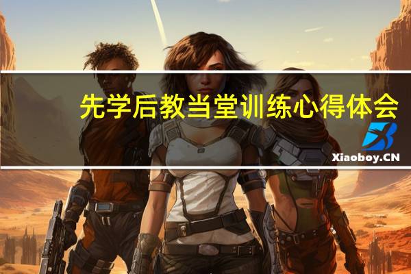 先学后教当堂训练心得体会