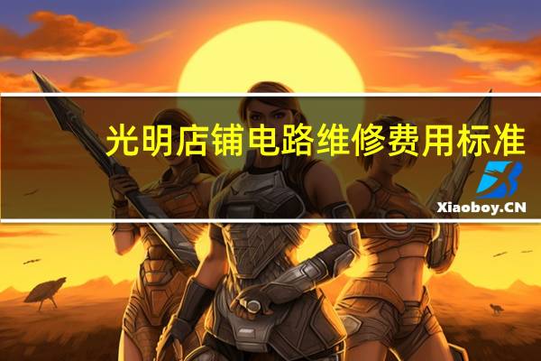 光明店铺电路维修费用标准