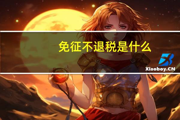 免征不退税是什么