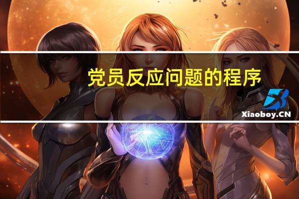 党员反应问题的程序