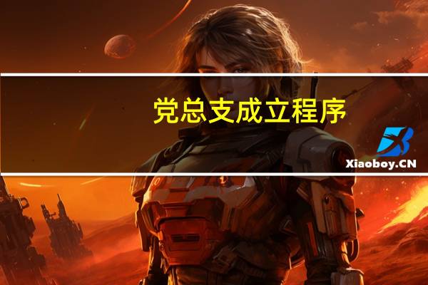 党总支成立程序