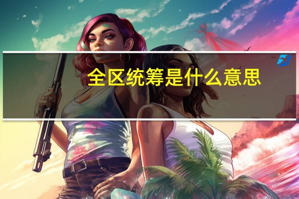 全区统筹是什么意思