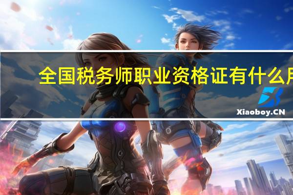 全国税务师职业资格证有什么用