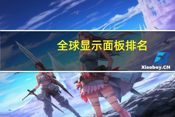 全球显示面板排名
