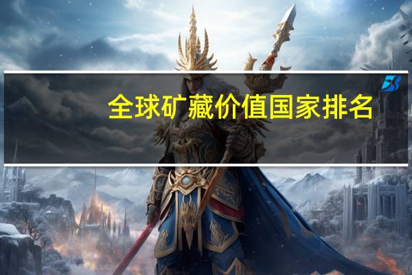 全球矿藏价值国家排名