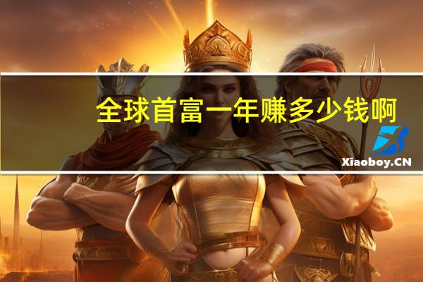 全球首富一年赚多少钱啊