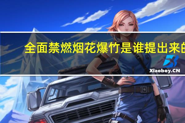 全面禁燃烟花爆竹是谁提出来的