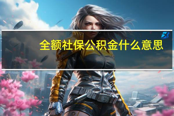 全额社保公积金什么意思