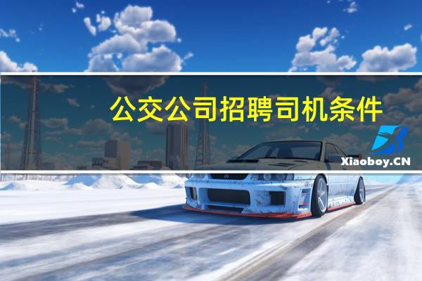 公交公司招聘司机条件