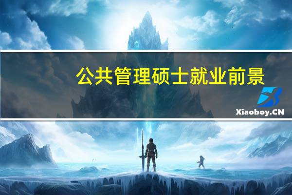 公共管理硕士就业前景