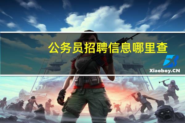 公务员招聘信息哪里查