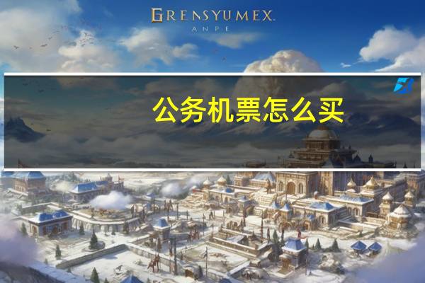 公务机票怎么买
