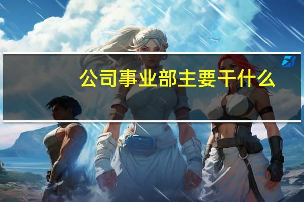 公司事业部主要干什么