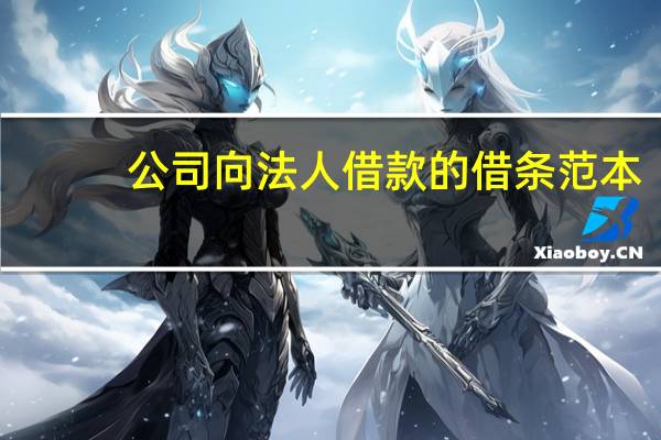 公司向法人借款的借条范本