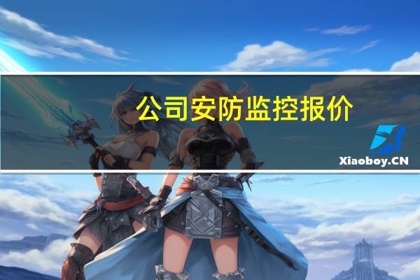 公司安防监控报价