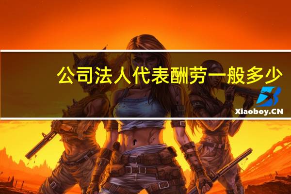 公司法人代表酬劳一般多少