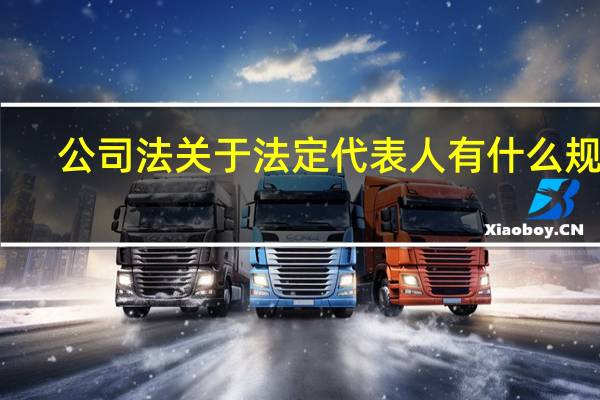 公司法关于法定代表人有什么规定