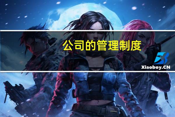 公司的管理制度
