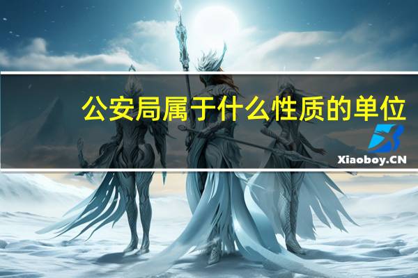公安局属于什么性质的单位