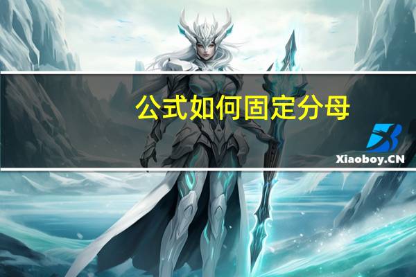 公式如何固定分母