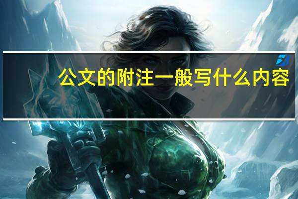公文的附注一般写什么内容