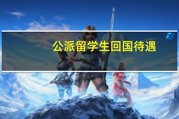 公派留学生回国待遇