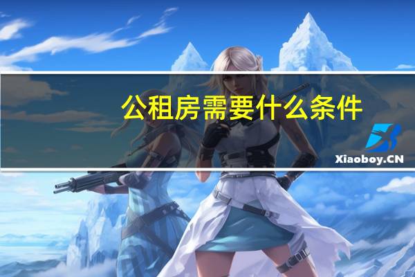 公租房需要什么条件