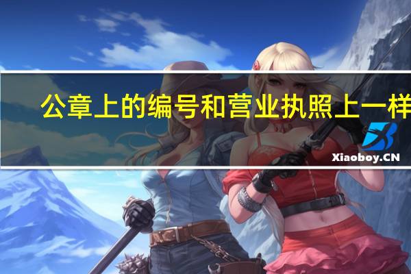 公章上的编号和营业执照上一样吗