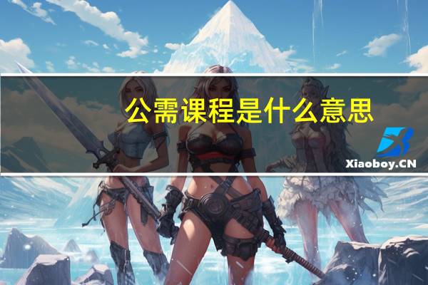 公需课程是什么意思