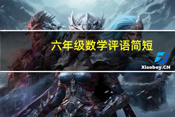 六年级数学评语简短