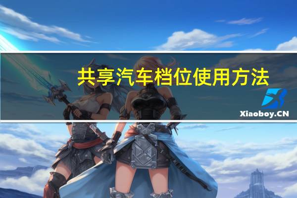 共享汽车档位使用方法