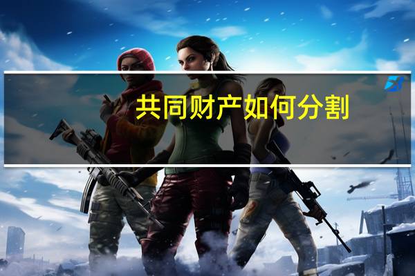 共同财产如何分割